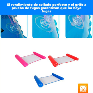 Colchón Inflable Tipo Hamaca para Piscina, Flotante - Colores Surtidos - Product Image 6