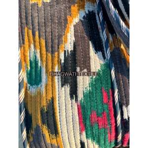 Sac à provisions en coton à imprimé floral fait à la main grand sac à provisions Kantha sac fourre-tout matelassé cadeaux abordables pour femmes pour elle - Product Image 4