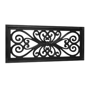 Wholesale Price Handmade Boho Black Wood Panel Customized Carved Floral Wall Decor Home Living Room Decoration Bulk Supplies <b>PC</b> - Product Image 1