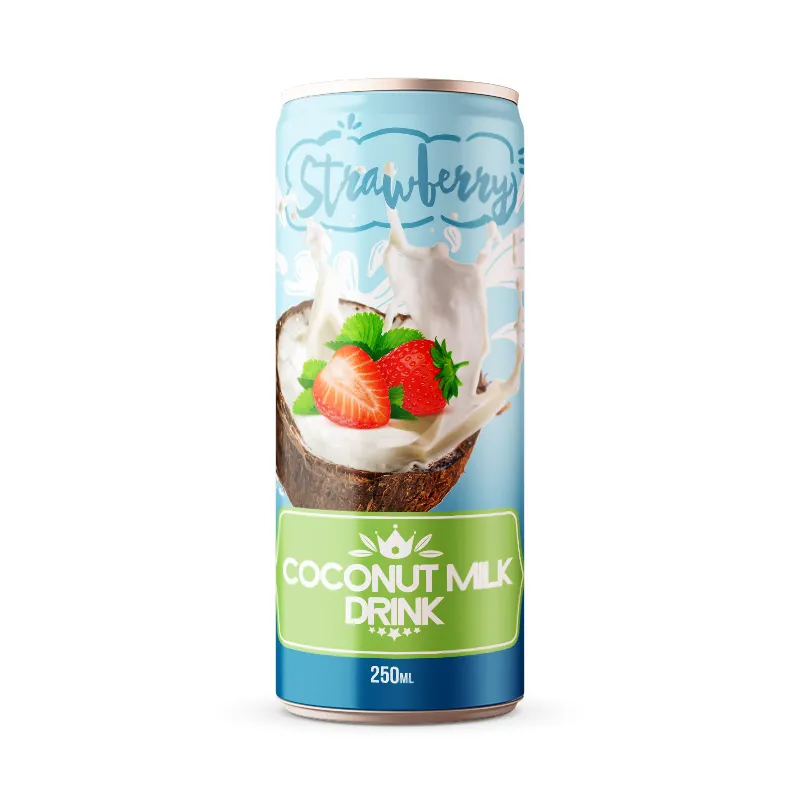 OEM Coconut Milk Drink Canned 250ml from Ben Tre Viet Nam - Free Sample - Free Design