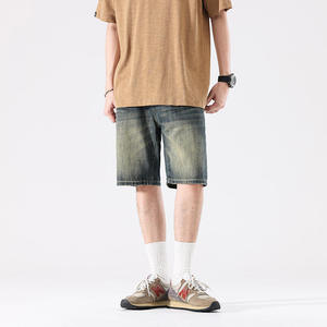 2025 Premium hommes Denim Shorts avec poches motif solide écologique Hip Hop Style plaine teint nouveau Shorts décontracté - Product Image 5