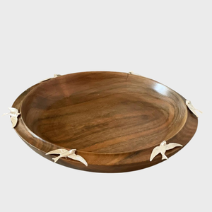 Cuenco de madera y metal de la más alta calidad Cuenco de madera de olivo Cuenco para servir ensaladas y aperitivos Borde dorado elegante en el precio más barato - Product Image 6