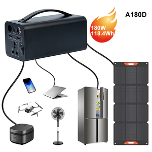 180W Modified Sine Wave Portable Power Station 118.4Wh Battery <b>for</b> Travel, Outdoor Work and Multi-Region Plug Use - Product Image 1