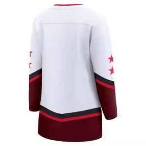 Vente en gros de maillots de hockey sur glace personnalisés avec sublimation pour hommes vêtements de hockey d'entraînement d'équipe à séchage rapide et durables - Product Image 5