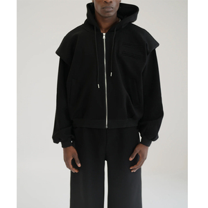 ชุดวอร์มแบบรูดซิปใส่เล่นโลโก้สไตล์สตรีทแวร์ออกแบบได้ตามต้องการ - Product Image 1