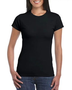Caliente verano Mujer Casual Slim Fit cuello redondo Camiseta logotipo personalizado ecológico 3D lindo ajustado chica camisetas gran oferta - Product Image 2