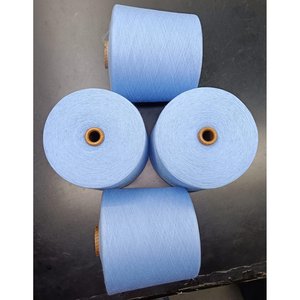 Ne 24/1 algodón peinado 52%/poliéster 48% hilo teñido para tejer en conos - Product Image 1