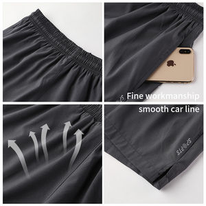 Pantalones cortos para hombre deportivos personalizados de alta calidad al por mayor, pantalones cortos de verano para correr en el gimnasio - Product Image 6