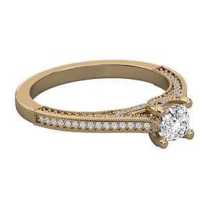 Bague solitaire en or 18 carats pour femmes avec diamant de laboratoire - Product Image 2