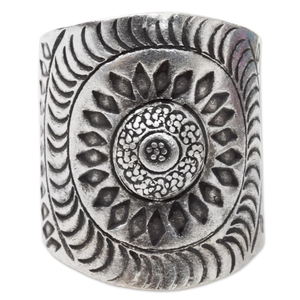 Anillo de Plata de Ley 925 Sun Wrap hecho a mano Floral Bohemia cristiano elegante clásico anillo de bodas fábrica al por mayor mejor - Product Image 1