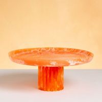 Support à gâteau en résine écologique de haute qualité, non toxique, couleur et taille personnalisées, fait main, pour présentation de pâtisseries et desserts, compatible micro-ondes