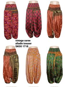 Vintage <b>Silk</b> <b>Women's</b> Boho Harem <b>Trouser</b> Summer Fashionable and Comfortable Breathable Eco-Friendly High Quality Export Fabric - Product Image 5