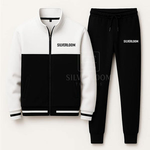 Conjunto de chándal de algodón con logotipo personalizado para hombre, 6 opciones de color | Ropa deportiva de alta calidad y ropa deportiva informal | OEM y ODM disponibles - Product Image 1