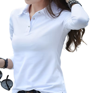 Le haut à manches longues à revers en tissu sélectionné crée facilement un charme sur le lieu de travail avec un nouveau haut à manches longues pour femmes - Product Image 6