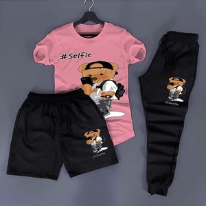 กางเกงขาสั้นชายหาดสำหรับเด็กเสื้อยืดคอกลม - Product Image 5