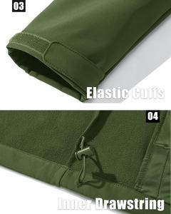 Veste Softshell sur mesure en gros OEM, coupe-vent de qualité supérieure, imperméable, pour le camping, la randonnée, l'hiver, chaude, pour hommes - Product Image 3