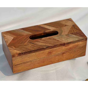 Boîte à mouchoirs en bois de carélie solide faite à la main de qualité supérieure - Product Image 2