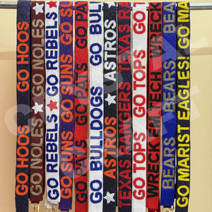 Pokes Star OSU personnalisé perlé sac à main sangle or blanc perle de rocaille sac sangles accessoires à la mode pour sacs - Product Image 1