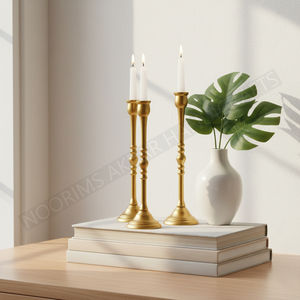 Candelabro de aluminio 2026 para decoración del hogar, portavelas de Color dorado Natural, portavelas de mármol para Decoración - Product Image 3