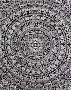 ผ้าม่านผ้าฝ้ายลายแมนดาลาขนาด82x56นิ้วสำหรับแขวนผนังลายโบฮีเมียนสำหรับห้องนั่งเล่นพร้อมส่งจากอินเดีย - Product Image 1