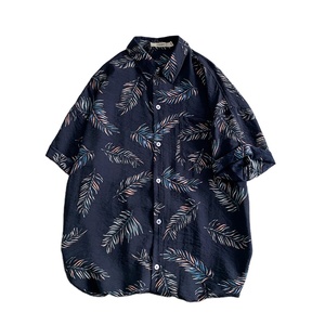 YSJY Custom Summer Turn-down <b>Collar</b> Hawaiian <b>Shirts</b> Man Printed Designer Open <b>Collar</b> Button up <b>Shirt</b> - Product Image 1