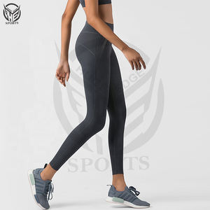 Leggings de punto de cintura alta para mujer con efecto levanta glúteos para entrenamiento, yoga, en varios colores. - Product Image 4