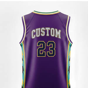 Camiseta de Baloncesto Sublimada Personalizada Unisex, Calidad Profesional, Nombre y Número del Equipo Personalizados, Corta, Transpirable, 100% Algodón - Product Image 6