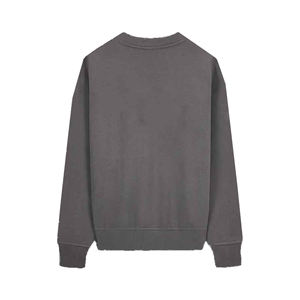 Sudadera térmica de gran tamaño Heavyweight 100% algodón sudadera con estampado de diamantes de imitación Boxy Fit ácido lavado Casual sudadera para hombres - Product Image 6