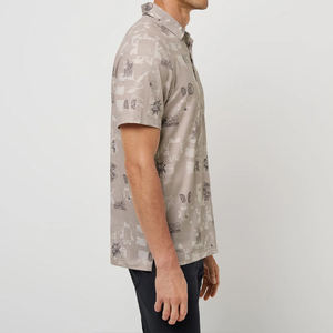 Vente directe usine – Chemise homme personnalisée populaire en Spandex/Coton, imprimée numériquement, unie, coupe classique, avec poche, anti-plis - Product Image 6