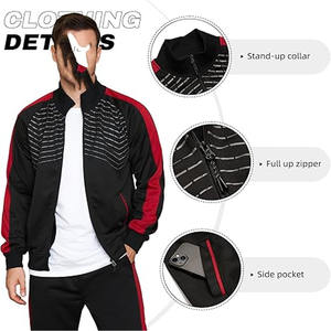 Conjunto Deportivo Personalizado con Logotipo, Ligero, Transpirable, de Poliéster/Algodón, Estilo Urbano, Chaqueta Cortavientos para Hombre, Impermeable, Invierno - Product Image 3