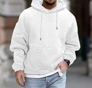 Suéter de Punto de Algodón Ecológico de Moda Otoñal para Hombre, Sudadera con Capucha Informal - Product Image 5