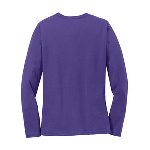 T-shirts à manches longues slim fit pour femmes, logo personnalisé en gros, écologiques, polyester/coton, toile, nouvelle arrivée - Product Image 6