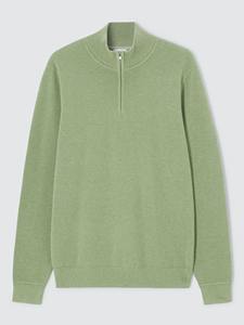 Top de punto con cuello levantado para suéter con media cremallera y etiqueta privada personalizada para ropa de hombre - Product Image 3