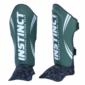 Protège-tibias en cuir PU, best-seller, Shin n Step Guard, MMA, Muay Thai, boxe, sparring, adultes, protège-jambes réglable, design personnalisé - Product Image 1