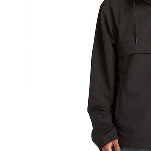 แจ็กเก็ตกันลมแห้งเร็วพร้อมซิปครึ่งระบายอากาศได้เสื้อฮู้ดกีฬาฤดูหนาวของผู้ชายโลโก้แบบกำหนดเอง - Product Image 4