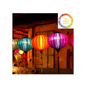 Linternas artesanales de seda de Vietnam para instalación en exteriores en festivales Eventos culturales y calles festivas - Product Image 3