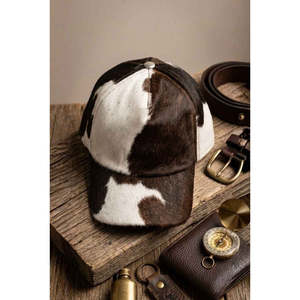 Gorra de Béisbol Clásica de Cuero Vacuno, Unisex, de 5 Paneles con Visera Curva - Product Image 4