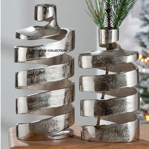 Vase à fleurs de table au design moderne haut de gamme, finition métallique brillante, pot à fleurs accrocheur, centre de table, nouveauté - Product Image 4