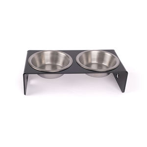Double <b>Bowl</b> Acrylic <b>Portable</b> Waterproof Large Capacity Pet Feeding Station 2 Ceramic Dishes Clear Modern Cat <b>Dog</b> Food Pet <b>Bowls</b> - Product Image 5