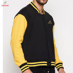 Chaqueta Universitaria para Hombre de Talla Grande al por Mayor, Logotipo Frontal, Algodón/Lana Ecológica, Personalizable, Cuello Alto para Invierno - Product Image 5