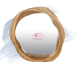 Espejo de pared de metal de lujo Espejo hecho a mano de calidad superior Forma redonda Montado en la pared Espejo de pared de metal al por mayor - Product Image 1