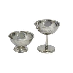 ถ้วยไอศกรีมสแตนเลสทำด้วยมือถ้วยสีเงิน - Product Image 3