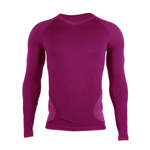 Camisas de compresión personalizadas para hombres Ropa de gimnasio ajustada OEM con tela que absorbe la humedad - Product Image 6