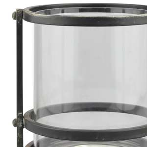 Porte-bougie décoratif en métal noir, élégant, pour intérieur et extérieur, pour bougies chauffe-plat, décoration pour maison, hôtel, bureau, mariage, fête. - Product Image 2