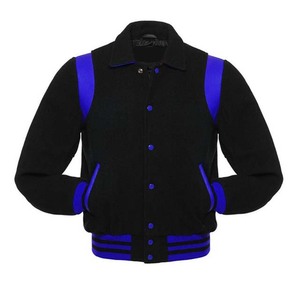 Winter Street Fashion Men's <b>Wool</b> Body and Leather Fashion Panel Men Female Varsity Jackets & Coat OEM Services - Product Image 5