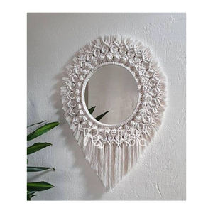 Nouvelle conception de miroir et d'horloge murale en macramé - Product Image 2