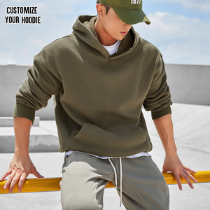 Custom 500Gsm Unisex Pullover Hoodie Heavyweight Sudadera de gran tamaño con impresión personalizada Sudadera con capucha de los hombres - Product Image 3