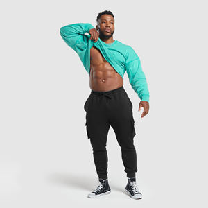 Pierre lavé col rond polaire français éponge manches longues sweat lourd 450 Gsm pull en détresse délavé sweat hommes - Product Image 6