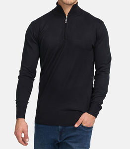 Custom 1/4 Half Zip <b>Fleece</b> Pullover for <b>Men</b> Oversized Streetwear Stand Collar Factory Direct Printed Embroidered Sweatshirt - Product Image 5