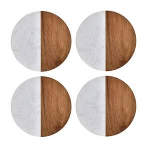 ชุดที่รองแก้วทำจากไม้เรซินเกรดอาหารหนา10มม. เป็นมิตรกับสิ่งแวดล้อมพร้อมที่จับ5-pcs - Product Image 2